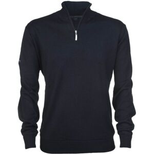 GREGNORMAN MERINO (50:50) ZIP-NECK Férfi golfpulóver, fekete, méret