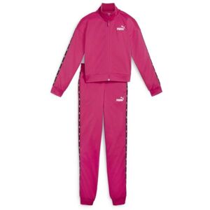 Puma ESSENTIALS TAPE TRICOT SUIT CL G Lány melegítő szett, rózsaszín, méret