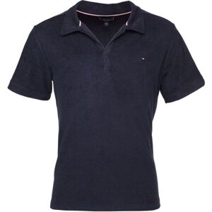 Tommy Hilfiger TERRY SHIRT Férfi galléros póló, sötétkék, méret