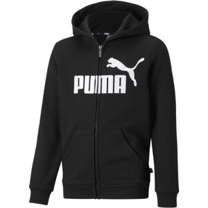 Puma ESSENTIALS BIG LOGO FZ HOODIE FL B Gyerek pulóver, fekete, méret