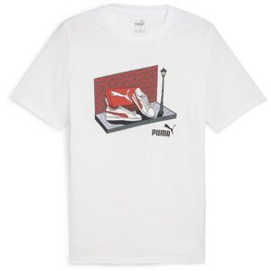 Puma GRAPHIC SNEAKER BOX TEE Férfi póló, fehér, méret