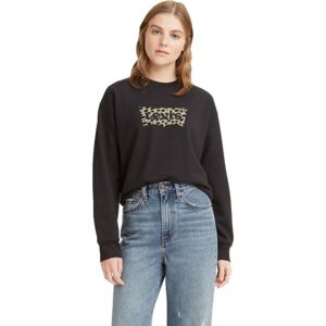 Levi's® GRAPHIC STANDARD CREW Női pulóver, fekete, méret