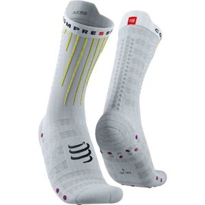 Compressport AERO SOCKS Kerékpáros zokni, fehér, méret