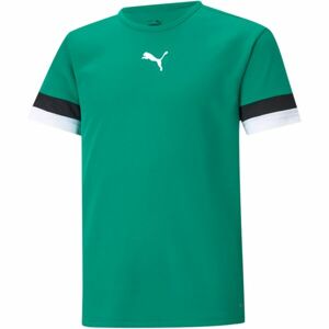 Puma TEAMRISE JERSEY JR Gyerek póló focihoz, zöld, méret