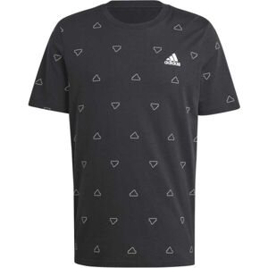 adidas SEASONAL ESSENTIALS MONOGRAM GRAPHIC T-SHIRT Férfi póló, fekete, méret