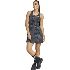 adidas FLORAL GRAPHIC SINGLE JERSEY DRESS Női ruha, sötétszürke, méret