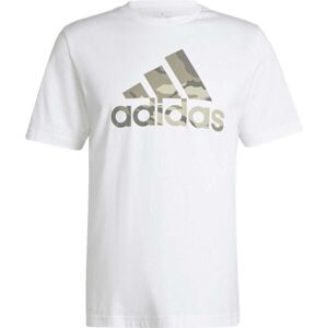 adidas CAMO BADGE OF SPORT GRAPHIC Férfi póló, fehér, méret