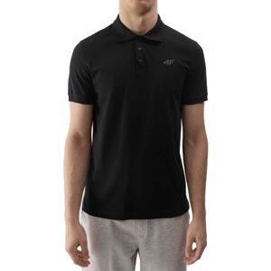 4F POLO SHIRT M Férfi pólóing, fekete, méret