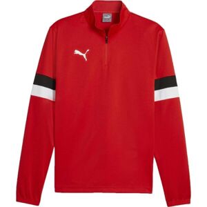 Puma TEAMRISE 1/4 ZIP TOP Férfi félcipzáros pulóver, piros, méret