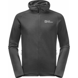 Jack Wolfskin BAISELBERG HOODED FZ M Férfi fleece dzseki, sötétszürke, méret