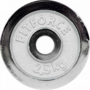 Fitforce SÚLYZÓTÁRCSA 2,5KG CHROM 30MM Súlyzótárcsa, ezüst, méret