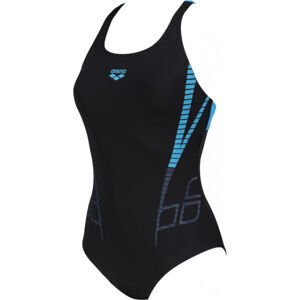 Arena SHINER SWIM PRO BACK ONE PIECE Női egyrészes fürdőruha, fekete, méret