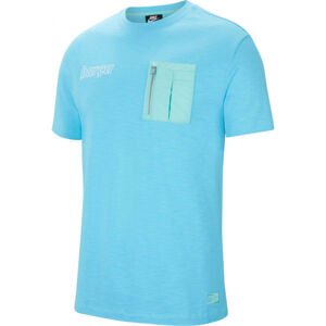 Nike FCB M NSW ME TOP SS Férfi póló, világoskék, méret