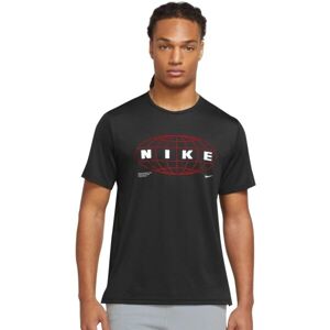 Nike NP DF HPR DRY TOP SS GFX Férfi póló edzéshez, fekete, méret