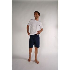 Fila SET SHORT SLEEVES T-SHIRT AND SHORT PANTS IN JERSEY Férfi pizsama, fehér, méret