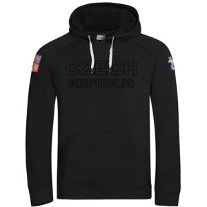 Střída CZECH HOODY Férfi pulóver, fekete, méret