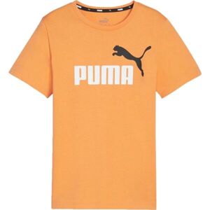 Puma ESS + 2 COL LOGO TEE Fiú póló, narancssárga, méret