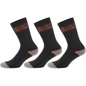 BLACK & DECKER SOCKS 3P Munkazokni, fekete, méret