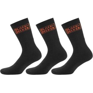 BLACK & DECKER SOCKS 3P Munkazokni, fekete, méret