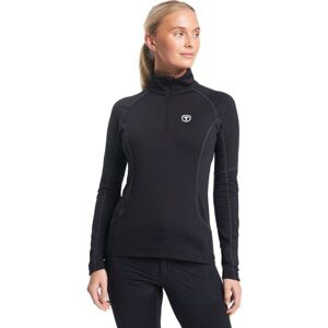 TENSON TXLITE HALF ZIP W Női pulóver, fekete, méret