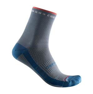 CASTELLI Klasszikus kerékpáros zokni - ROSSO CORSA 11 LADY - kék