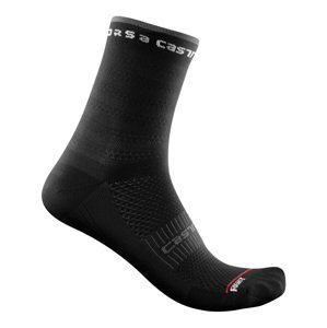 CASTELLI Klasszikus kerékpáros zokni - ROSSO CORSA 11 LADY - fekete
