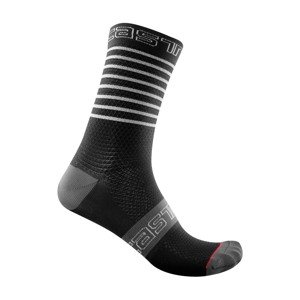CASTELLI Klasszikus kerékpáros zokni - SUPERLEGGERA 12 LADY - szürke/fekete/fehér