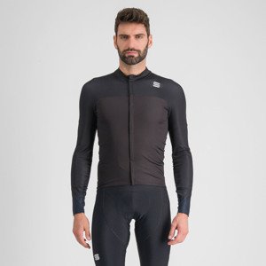 SPORTFUL Hosszú ujjú kerékpáros mez - BODYFIT PRO - fekete/barna