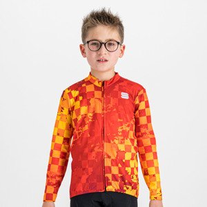 SPORTFUL Hosszú ujjú kerékpáros mez - KID THERMAL - piros/sárga