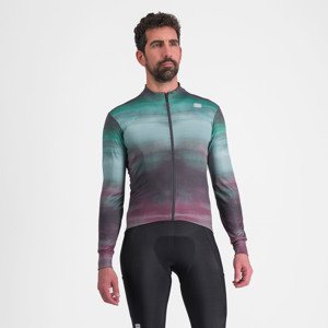 SPORTFUL Hosszú ujjú kerékpáros mez - FLOW SUPERGIARA THERMAL - zöld/lila