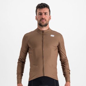 SPORTFUL Hosszú ujjú kerékpáros mez - CHECKMATE THERMAL - barna