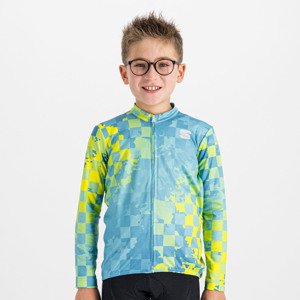 SPORTFUL Hosszú ujjú kerékpáros mez - KID THERMAL - kék/sárga