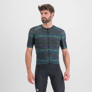 SPORTFUL Rövid ujjú kerékpáros mez - GLITCH BOMBER - fekete/színes