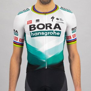 SPORTFUL Rövid ujjú kerékpáros mez - BOMBER BORA - fehér/zöld