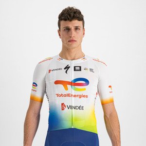 SPORTFUL Rövid ujjú kerékpáros mez - TOTAL ENERGIES BOMBER - fehér/színes