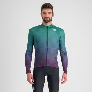 SPORTFUL Hosszú ujjú kerékpáros mez - ROCKET THERMAL - zöld/lila