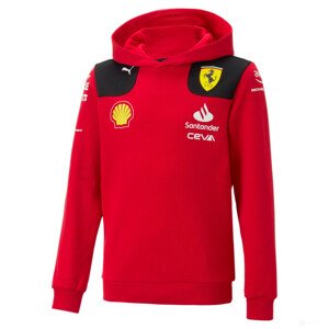 Ferrari kapucnis pulóver, Puma, csapat, piros, 2023