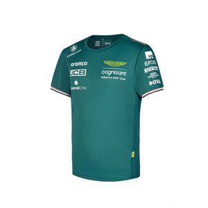Aston Martin környakú póló, csapat, zöld, 2023
