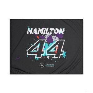 Mercedes Zászló, Lewis Hamilton 120x90 cm, Többszínű, 2022