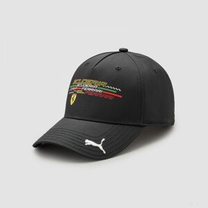 Ferrari Baseball Sapka, Fanwear Logo, Felnőtt, Fekete, 2022