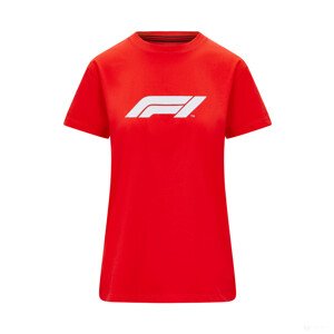 F1 logós póló, Női, Piros, 2023