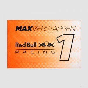 Red Bull Max Verstappen No.1 Flag, 90x60 cm, Orange, 2022