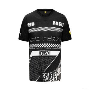 Ferrari Grafika póló, Férfi, fekete